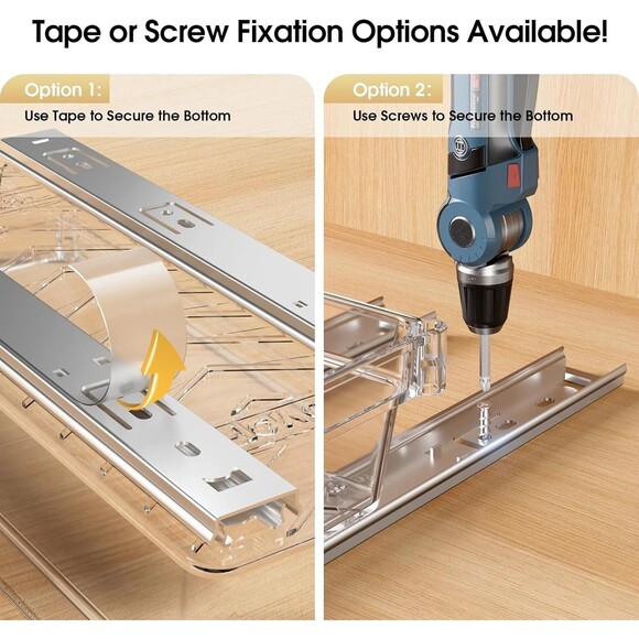 2 Packs Pull Out Spice Rack Organizer for Cabinet, 2 Tier Vertical Spice Organiz - Picture 3 of 6